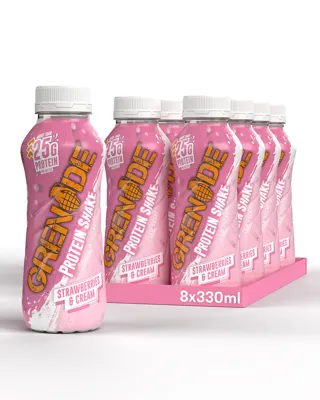Strawberries and Cream Protein Shake (8 Pack) 330ml