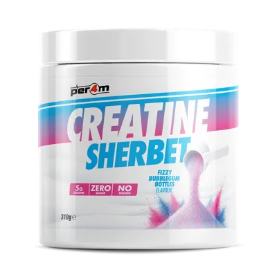 Creatine Sherbet Fizzy Bubblegum Bottles - 310g (100 Scoops)