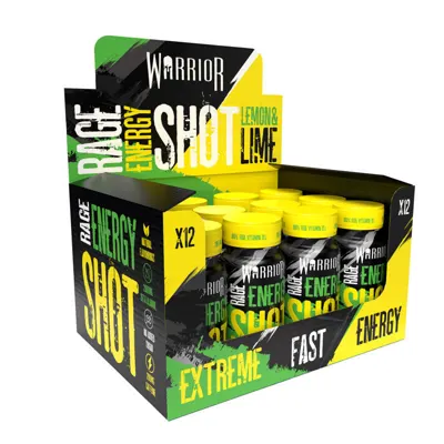 Bbe Aug '25 - Warrior Rage Pre-Workout Energy Shot - Lemon and Lime