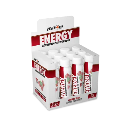 Energy Pre-Workout Shots Cherry Fizz - Box of 12