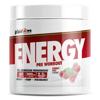 Energy Pre-Workout Cherry Fizz - 390g (60 Servings)