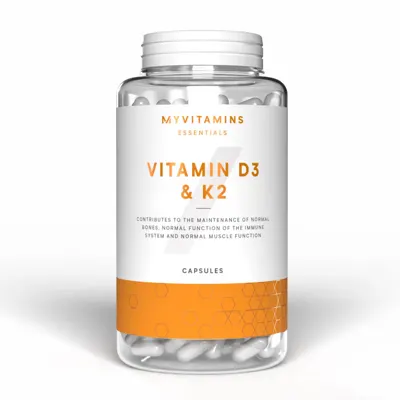 Vitamin D3 & K2 Capsules - 90Capsules, 90servings