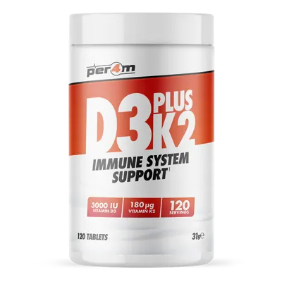 Vitamin D3 Plus K2 Tablets - 120 servings