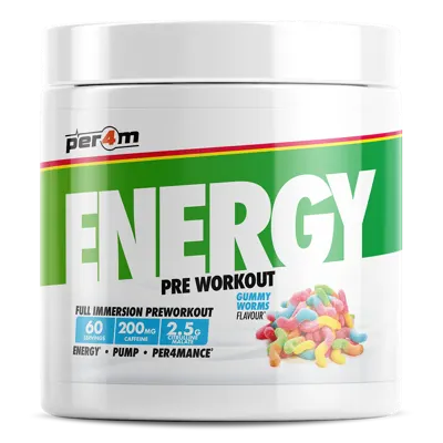 Energy Pre-Workout Gummy Worms - 390g