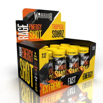 Bbe Aug25 Warrior Rage Pre-Workout Energy Shot - (12x 60ml) - Energy
