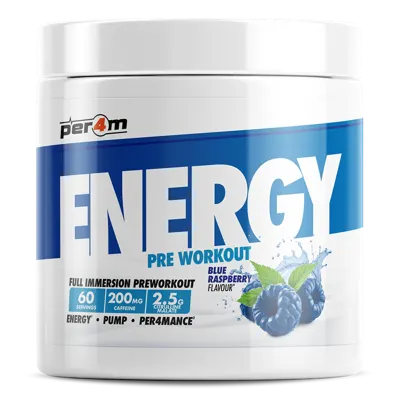 Energy Pre-Workout Blue Raspberry - 390g (60 Servings)