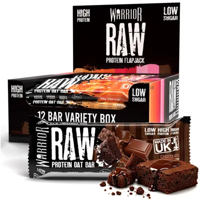 Warrior RAW Protein Oat Bars - 12 x 75g Box - 12 Bars