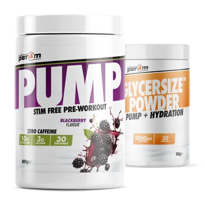 Pump Stim Free Pre Workout with Glycersize™ Blackberry - 495g