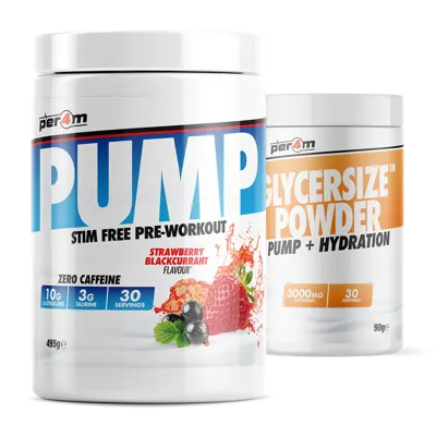 Pump Stim Free Pre Workout with Glycersize™ Strawberry Blackcurrant - 495g