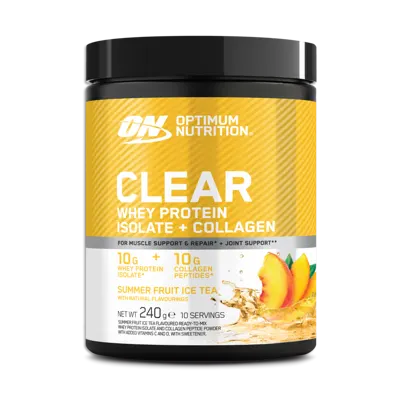 Clear Whey Protein Isolate + Collagen Powder - 240g (10 Servings) - 240 g (10 servings)